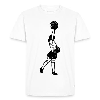 Dessin de pom-pom girl - T-shirt Premium bio Homme - blanc - Devant - Nico (187cm)