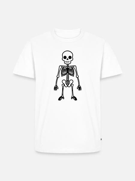 Skeleton Comic - Men's Premium Organic T-Shirt - white