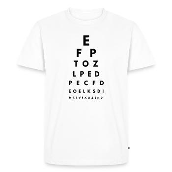 vision test 2 - T-shirt Premium bio Homme - blanc - Devant - Nico (187cm)