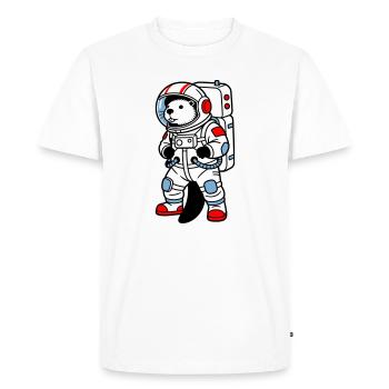 Beaver en combinaison spatiale - T-shirt Premium bio Homme - blanc - Devant - Nico (187cm)