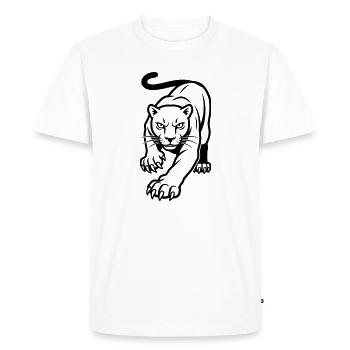 panthère - T-shirt Premium bio Homme - blanc - Devant - Nico (187cm)