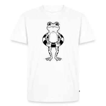 Cours de natation - T-shirt Premium bio Homme - blanc - Devant - Nico (187cm)