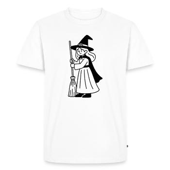 witch - Men's Premium Organic T-Shirt - white - Front - Nico (187cm)