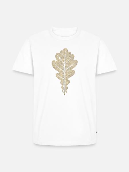 Eichenblatt - Männer Premium Bio T-Shirt - Weiß
