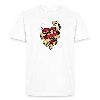 world's best mom - Meilleur maman du monde - T-shirt Premium bio Homme - blanc - Devant - Nico (187cm)
