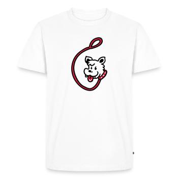 Laisse pour chien 3 - T-shirt Premium bio Homme - blanc - Devant - Nico (187cm)