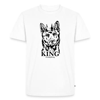 Kai Ken Roi de tout Dire Chiens Wilsigns - T-shirt Premium bio Homme - blanc - Devant - Nico (187cm)