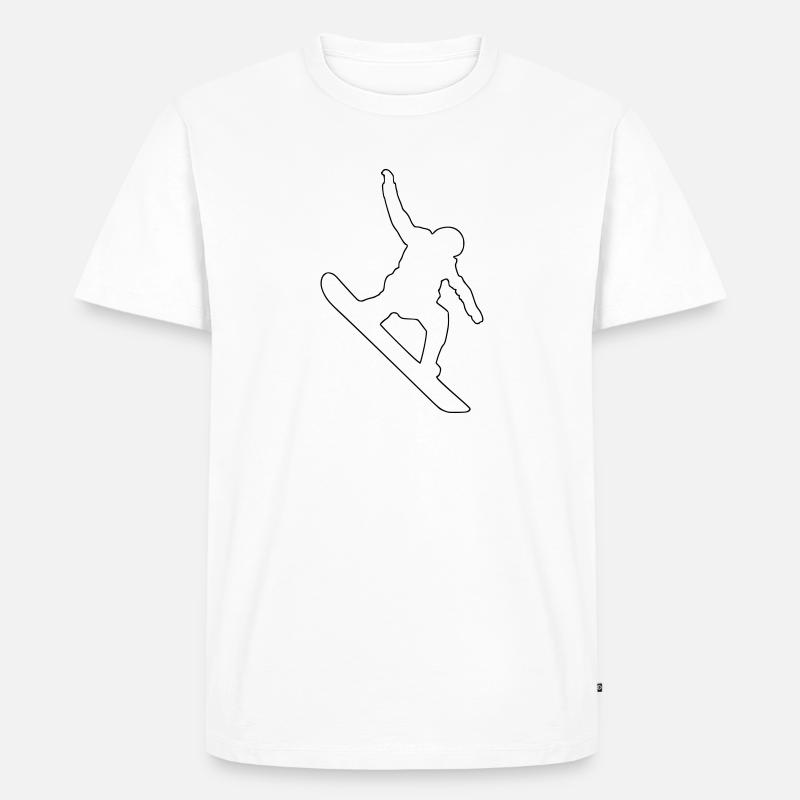snowboarder fun - Männer Premium Bio T-Shirt - Weiß