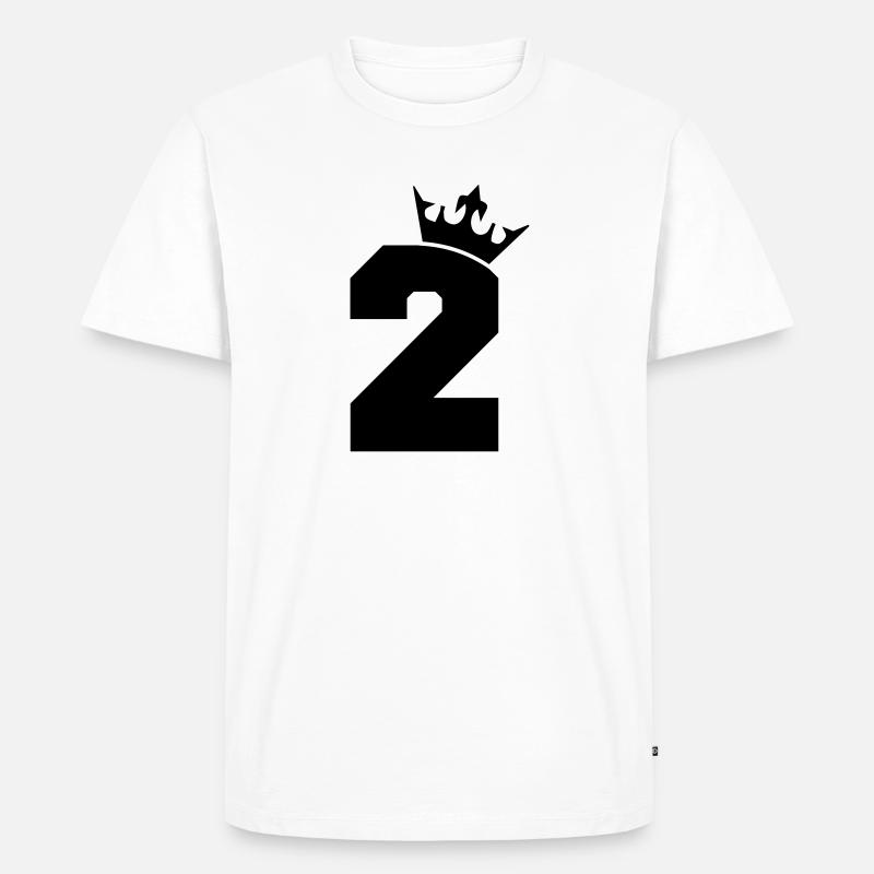 2_krone - Männer Premium Bio T-Shirt - Weiß