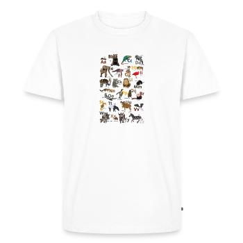ABC poster englisch - Männer Premium Bio T-Shirt - Weiß - Vorne - Nico (187cm)
