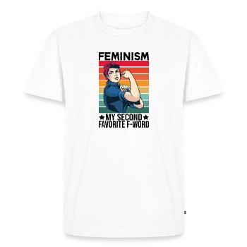 Feminist Feminism Emancipation Gift - Men's Premium Organic T-Shirt - white - Front - Nico (187cm)