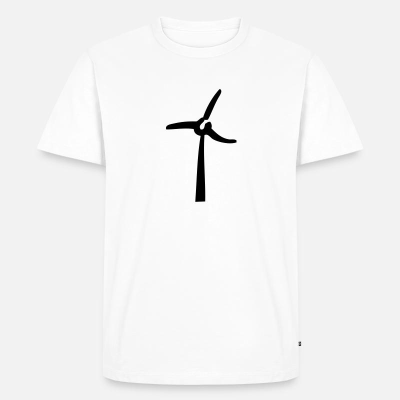 Windmill, éolienne, Windrad - Männer Premium Bio T-Shirt - Weiß
