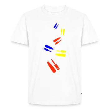 Make Up Cosmetics Icon - Men's Premium Organic T-Shirt - white - Front - Nico (187cm)