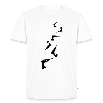 Drill - Men's Premium Organic T-Shirt - white - Front - Nico (187cm)
