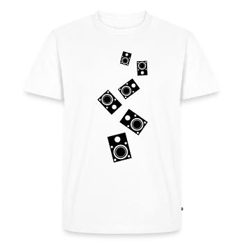 Symbole de musique des haut-parleurs - T-shirt Premium bio Homme - blanc - Devant - Nico (187cm)
