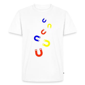 Symbole de l’aimant - T-shirt Premium bio Homme - blanc - Devant - Nico (187cm)