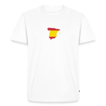 Spain | Sol, Paella, Vino, Cupid and Euros - Men's Premium Organic T-Shirt - white - Front - Nico (187cm)