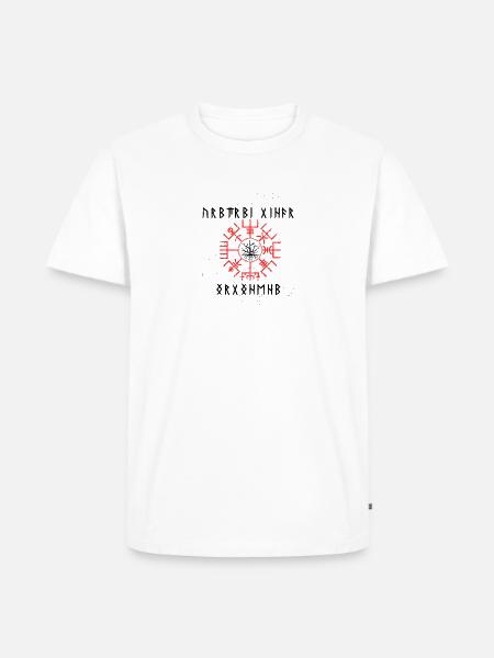 Vegvisir 2 - Männer Premium Bio T-Shirt - Weiß