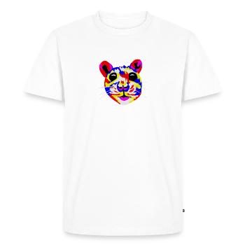 Intelligence de la tête de souris - Logo - T-shirt Premium bio Homme - blanc - Devant - Nico (187cm)
