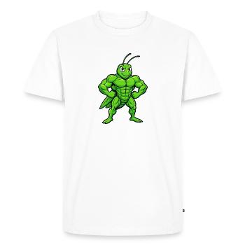 The grasshopper in a different way - Men's Premium Organic T-Shirt - white - Front - Nico (187cm)