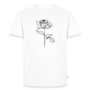 Rose Online T-Shirt - Simple et élégant - T-shirt Premium bio Homme - blanc - Devant - Nico (187cm)