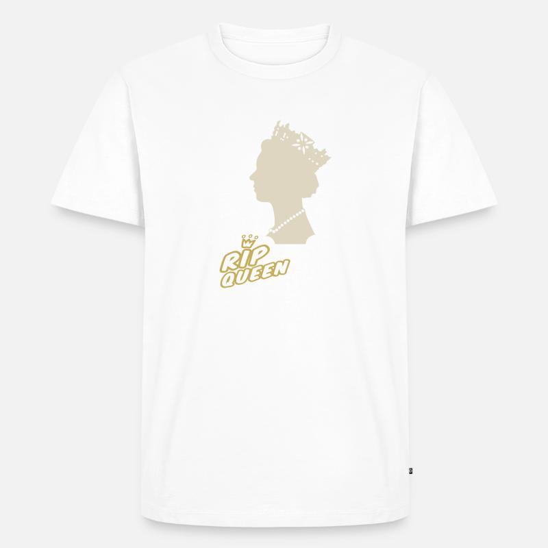 Queen Elizabeth II - Männer Premium Bio T-Shirt - Weiß