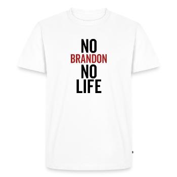 Pas de Brandon Pas de vie - T-shirt Premium bio Homme - blanc - Devant - Nico (187cm)