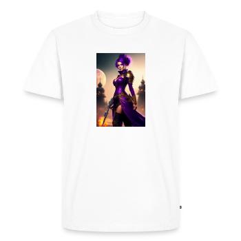 FILLE STEAMPUNK EN VIOLET - T-shirt Premium bio Homme - blanc - Devant - Nico (187cm)