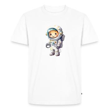 Dessin à l’aquarelle d’astronaute - T-shirt Premium bio Homme - blanc - Devant - Nico (187cm)