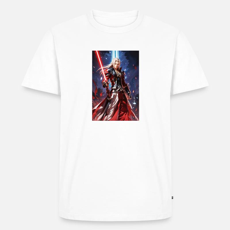 AI 3D Version 2 - Männer Premium Bio T-Shirt - Weiß