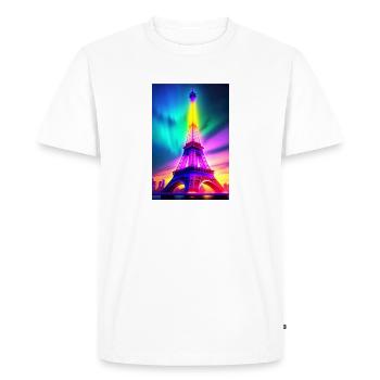 Eiffel Tower in futuristic style - T-shirt Premium bio Homme - blanc - Devant - Nico (187cm)