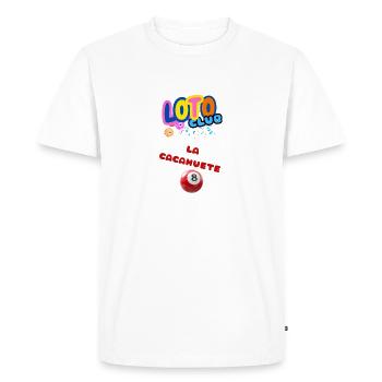 LOTO - BINGO - 8 - LA CACAHUETE - T-shirt Premium bio Homme - blanc - Devant - Nico (187cm)
