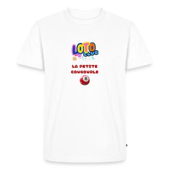 LOTO - BINGO - 8 - LA PETITE COUGOURLE - T-shirt Premium bio Homme - blanc - Devant - Nico (187cm)