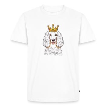 "Crowned Heads" - King Poodle - Men's Premium Organic T-Shirt - white - Front - Nico (187cm)
