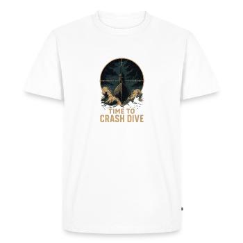 Time to Crash Dive – Submarine in the Crosshairs - Men's Premium Organic T-Shirt - white - Front - Nico (187cm)