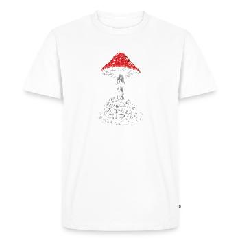 TOXIC VIBES MUSHROOM - T-shirt Premium bio Homme - blanc - Devant - Nico (187cm)