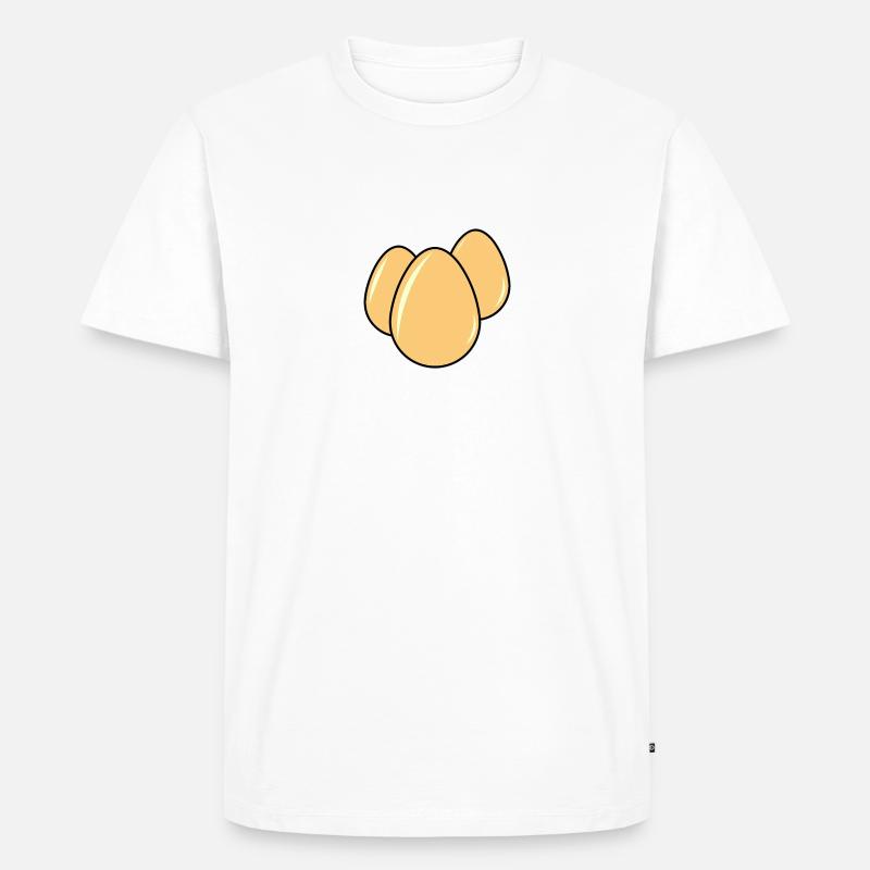 Eier - Männer Premium Bio T-Shirt - Weiß