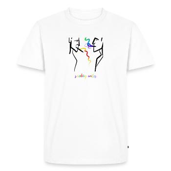 smoking - T-shirt Premium bio Homme - blanc - Devant - Nico (187cm)