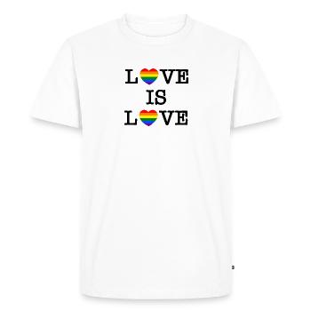 Love is love - T-shirt Premium bio Homme - blanc - Devant - Nico (187cm)