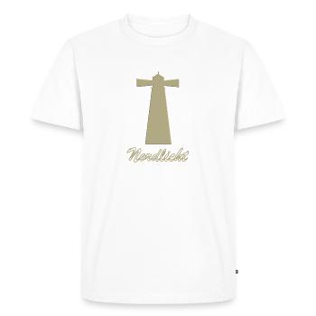 Northern Lights - Lighthouse - Coastal Children - Men's Premium Organic T-Shirt - white - Front - Nico (187cm)