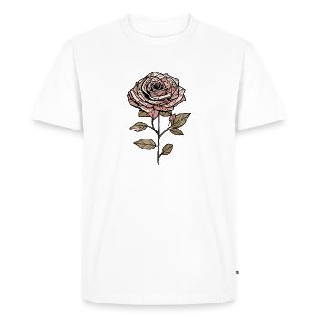 In the name of the Rose - Men's Premium Organic T-Shirt - white - Front - Nico (187cm)