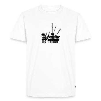 plate-forme pétrolière / offshore oil rig (1c) - T-shirt Premium bio Homme - blanc - Devant - Nico (187cm)