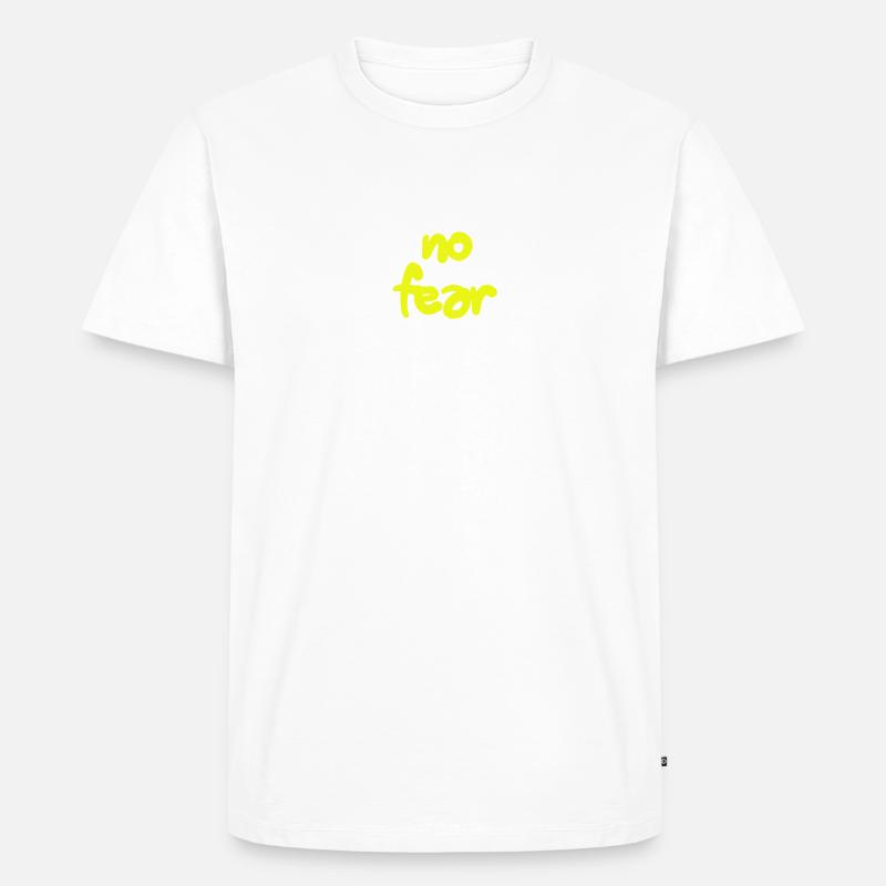 angst - Männer Premium Bio T-Shirt - Weiß