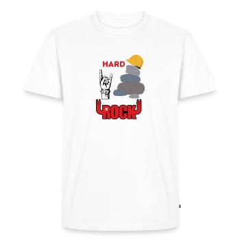 Hardrock - Männer Premium Bio T-Shirt - Weiß - Vorne - Nico (187cm)