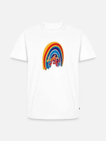 Lets Rock Regenbogen - Männer Premium Bio T-Shirt - Weiß