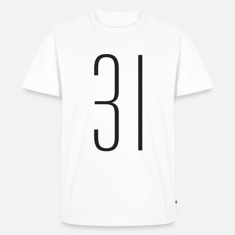 31 - Männer Premium Bio T-Shirt - Weiß