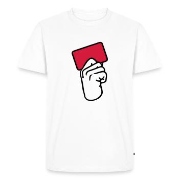 Carte rouge - T-shirt Premium bio Homme - blanc - Devant - Nico (187cm)
