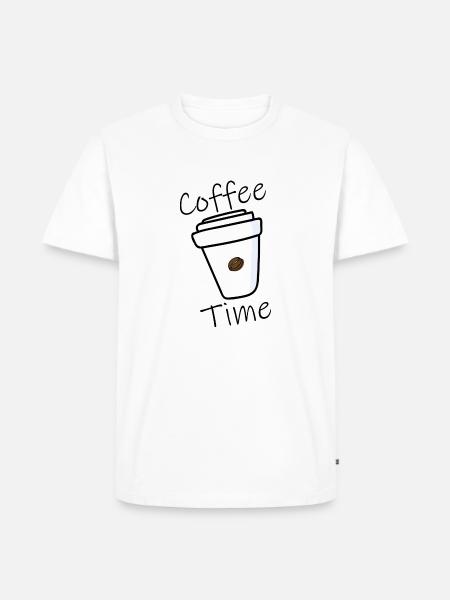 Coffee Time - Männer Premium Bio T-Shirt - Weiß