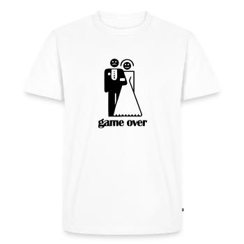 Wedding Game Over - Men's Premium Organic T-Shirt - white - Front - Nico (187cm)