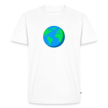 Globe Globe World Earth Planet Continent Ocean - Men's Premium Organic T-Shirt - white - Front - Nico (187cm)